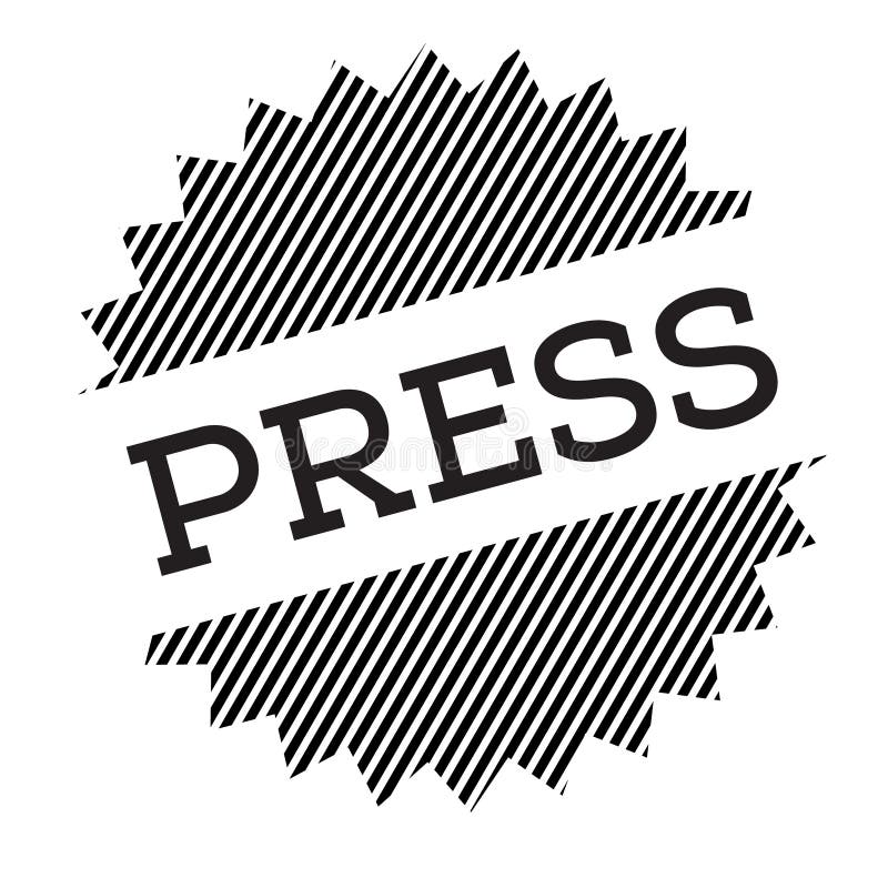 Press black stamp stock vector. Illustration of communication 124069114