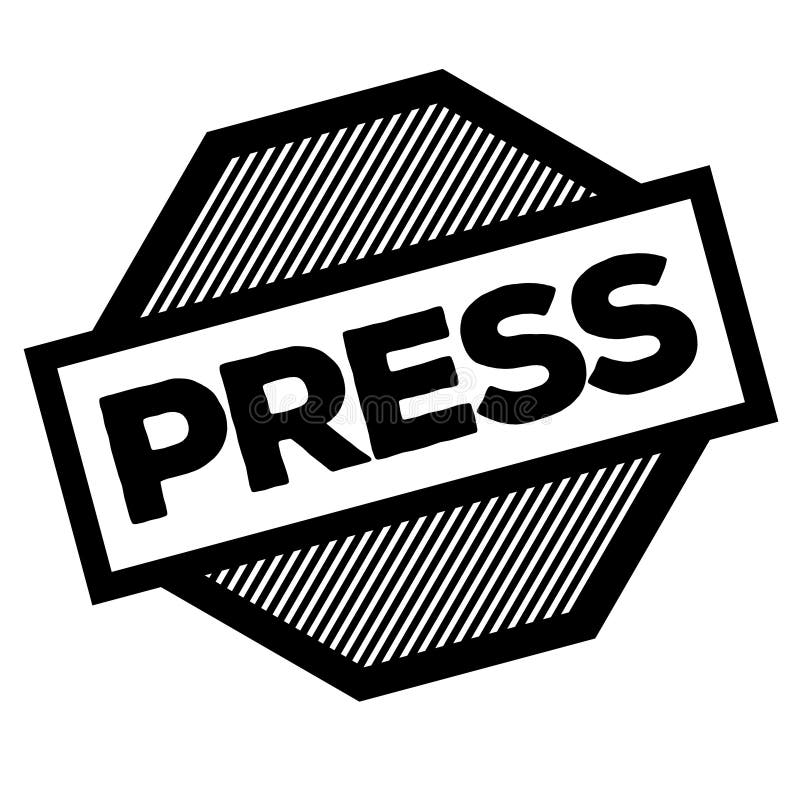Press black stamp stock vector. Illustration of communication 124069114