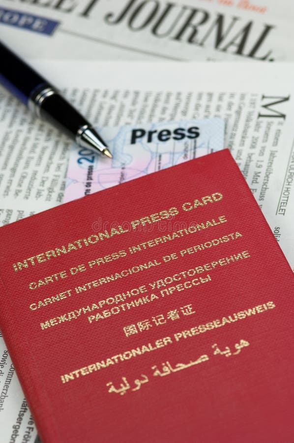 International and german press cards