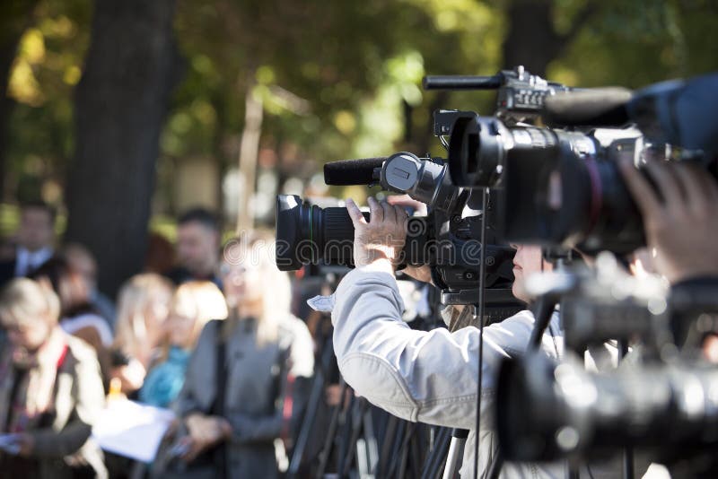Press conference stock image. Image of correspondent - 29694465