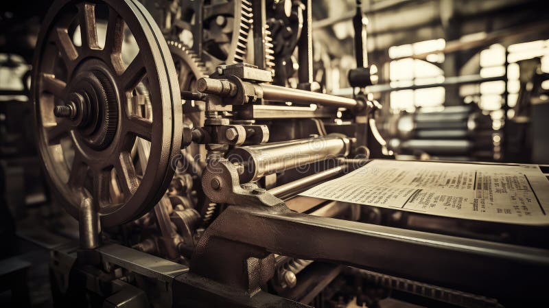 Press machine royalty free illustration