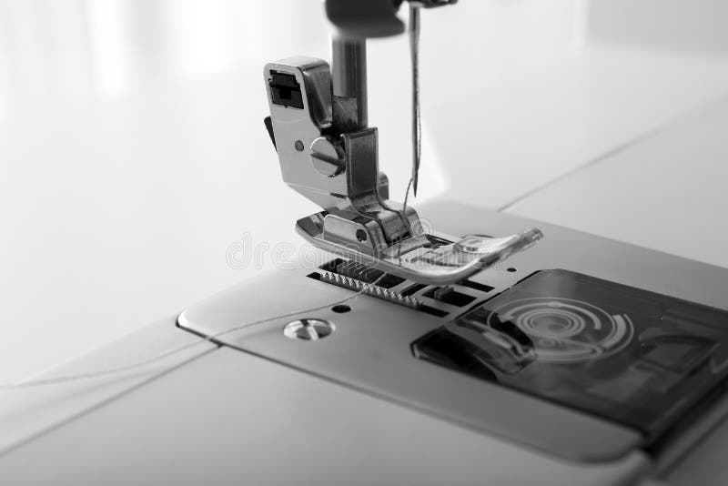 Presser Foot and Needle of Modern Sewing Machine, Closeup Stock Image