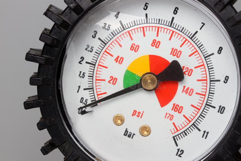 Air Pressure Gauge And Bicycle Tire Stock Photo Image of inflatable