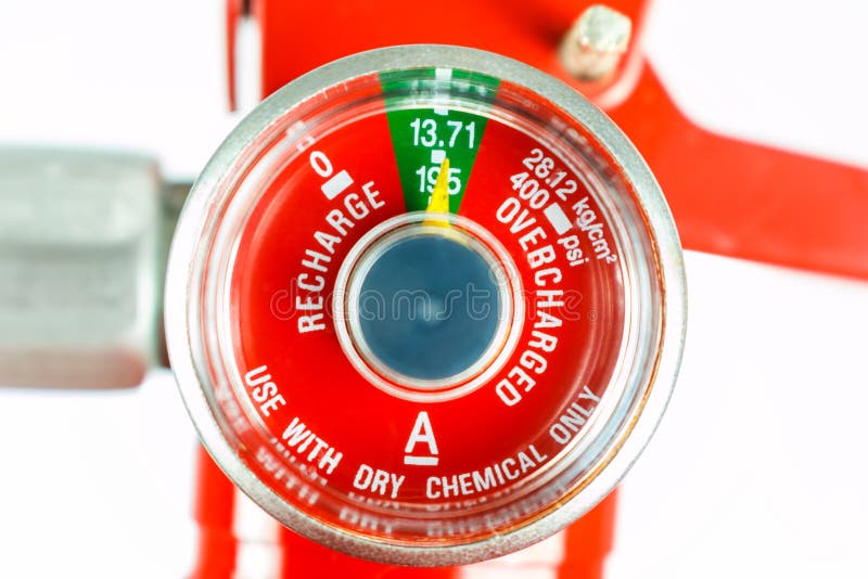 Pressure Gauge for Fire Extinguisher Stock Photo Image of manometer