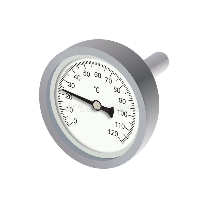 Temperature meter gauge Royalty Free Vector Image