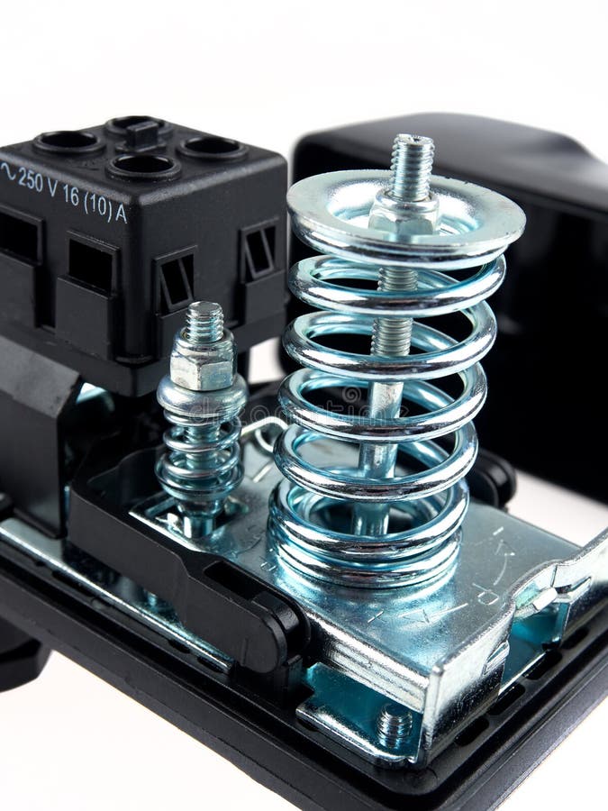 Pressure Switch for Water Pump Stock Photo Image of white, pressure