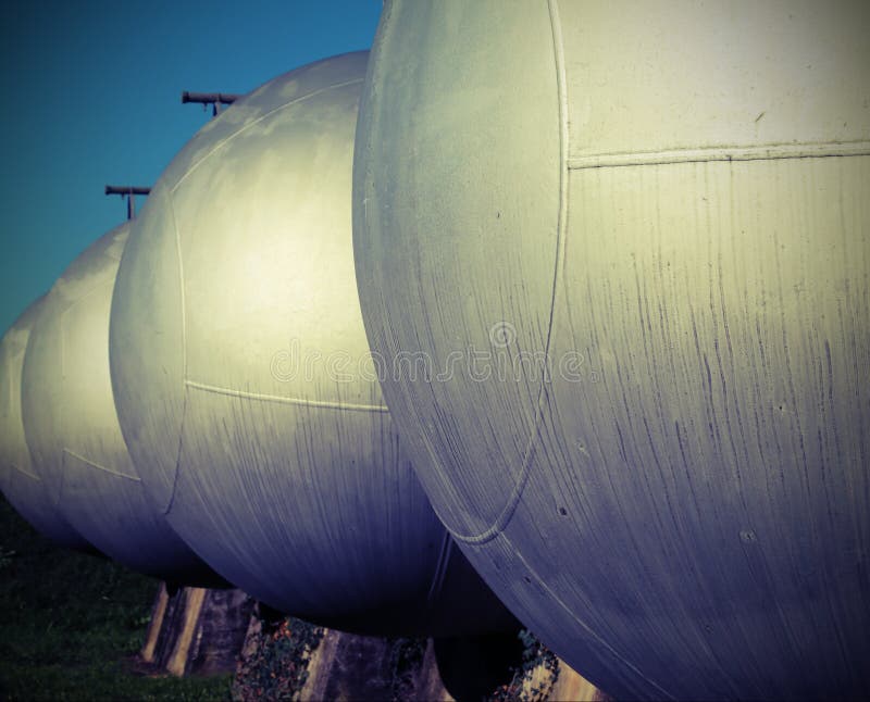 Pressure Tanks for the Storage of Natural Gas with Vintage Effect Stock