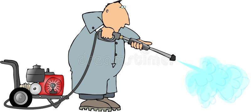 Pressure washer stock illustration. Illustration of