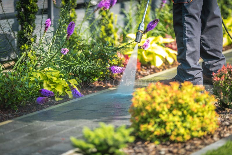 Pressure Washing Garden Path