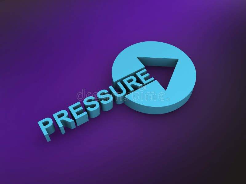 Pressure word on purple stock illustration. Illustration of pressure