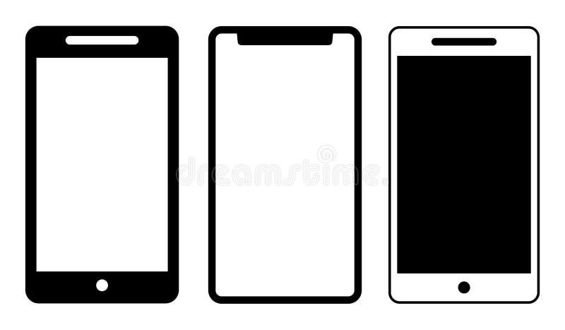 Apple android mobile mobile phone icons template black - vector illustration on white background. Apple android mobile mobile phone icons template black - vector illustration on white background