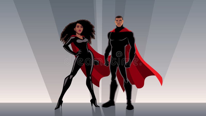 Desenho Animado Personalizado De Super-heroína Negra Ilustração do Vetor -  Ilustração de logotipo, superheros: 246220505