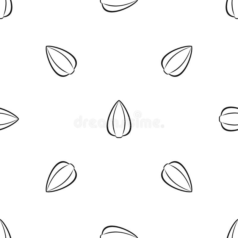 Sunflower seed pattern repeat seamless in black color for any design. Vector geometric illustration. Sunflower seed pattern repeat seamless in black color for any design. Vector geometric illustration