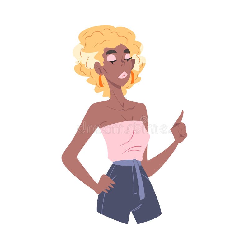 Pretty African American Woman in Fashionable Clothes and Blonde Hair Cartoon Style Vector Illustration Stock Vector - Illustration of american, character: 201047148 Pretty African American Woman in Fashionable Clothes and Blonde Hair Cartoon Style Vector Illustration Stock Vector - Illustration of american, character: 201047148