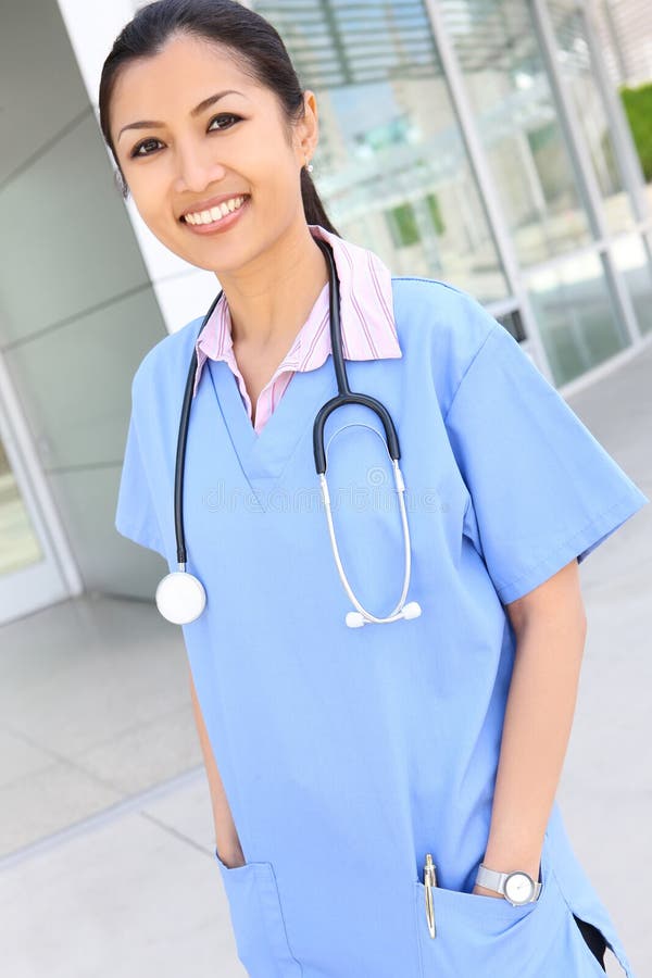 Pretty Asian Nurse Stock Image Image 14203301
