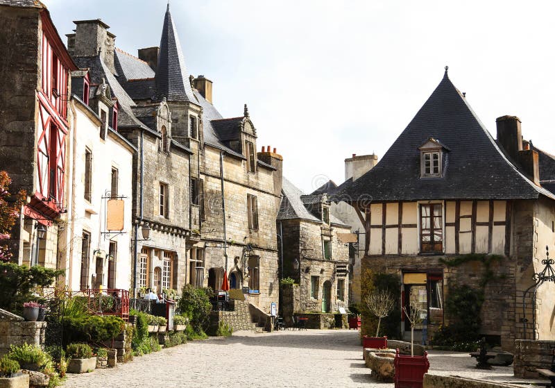 French Village Houses stock image. Image of stone, roofs - 35076275