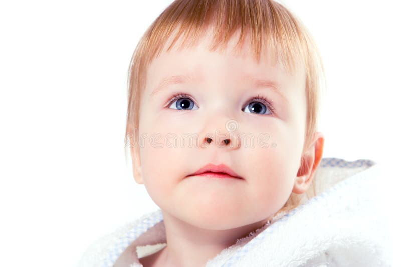 Pretty Baby With Blue Eye Portrait Stock Photo Image Of Close