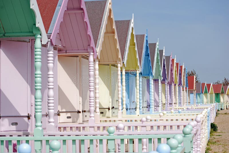 Pretty beach huts