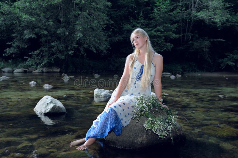 Pretty blond girl stock image Pretty blond girl stock image