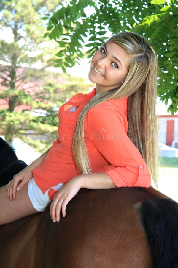 Pretty Blonde High School Senior Gir