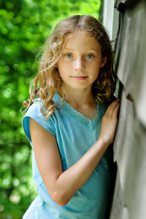 Pretty blue eyed girl royalty free stock image