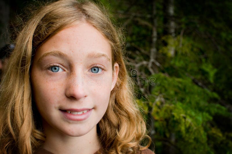 Pretty blue eyed girl stock photography