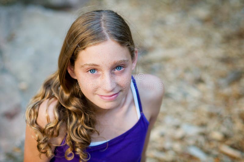 Pretty blue eyed girl royalty free stock images