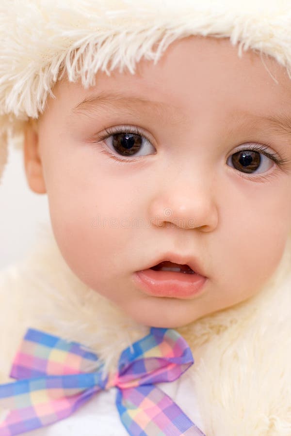 Pretty caucasian baby portrait