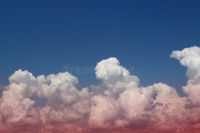 Amazing colorful light clouds on the sky for using in design as background royalty free stock photography