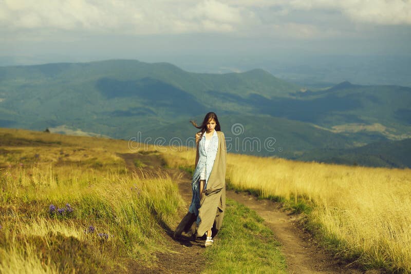 Pretty Cute Naked Girl On Field Stock Image Image Of Body Breast 116574721