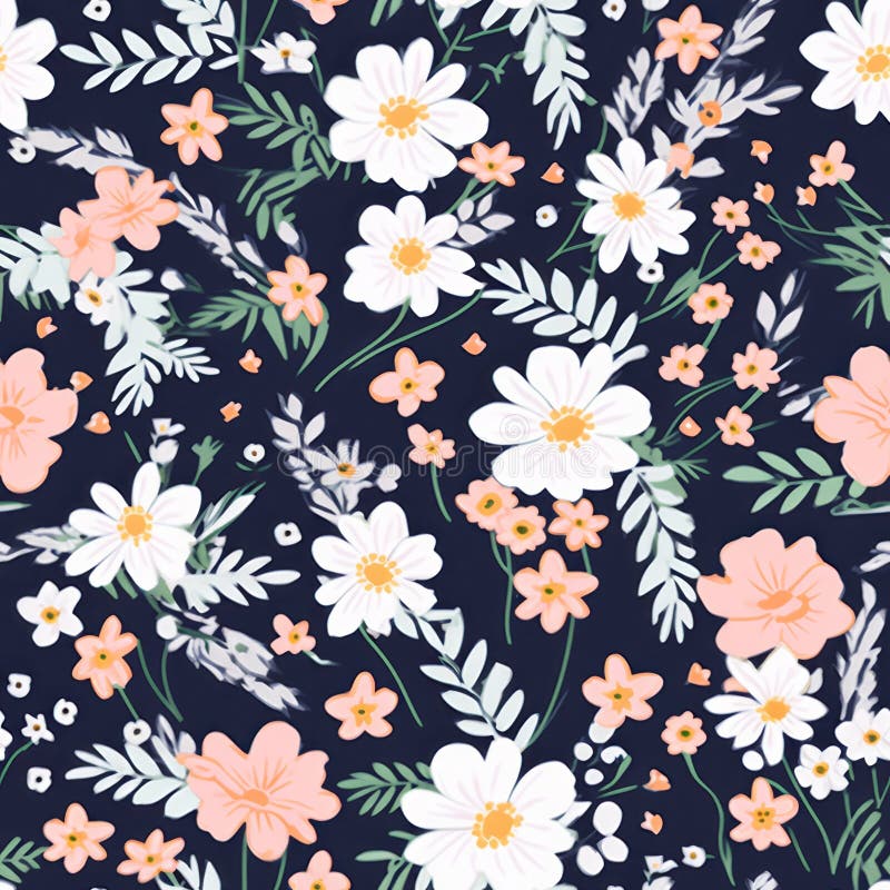Fond impecabil de imprimare a florei, destul de elegant, fără probleme stock illustration