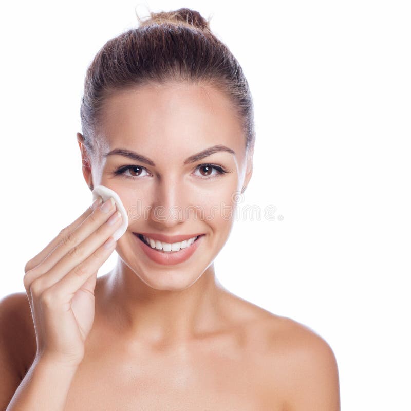 Pretty face of beautiful smiling woman - posing at royalty free stock photography Pretty face of beautiful smiling woman - posing at royalty free stock photography