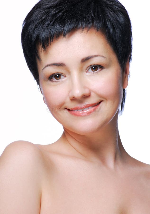 Pretty Face And Nude Shoulders Stock Image Image