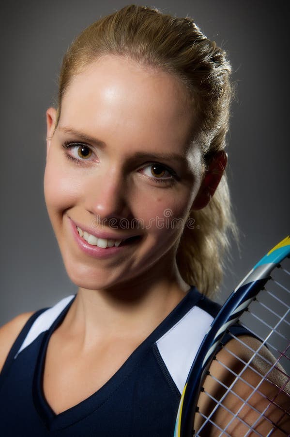 Pretty Female Tennis Player Stock Photo Image of isolated, model 26690662
