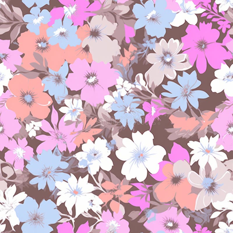 Fond de imprimare a florilor stock illustration