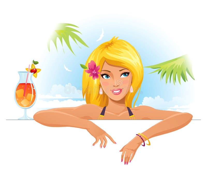 Pretty girl stock illustration Pretty girl stock illustration