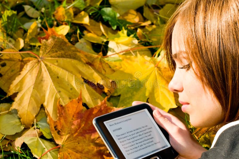 Pretty girl in autumn park