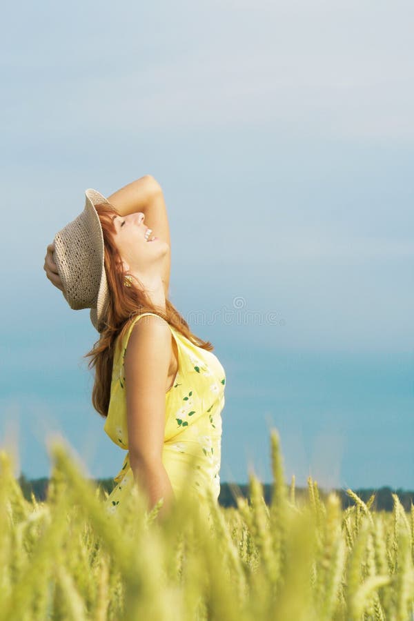 Pretty girl in field