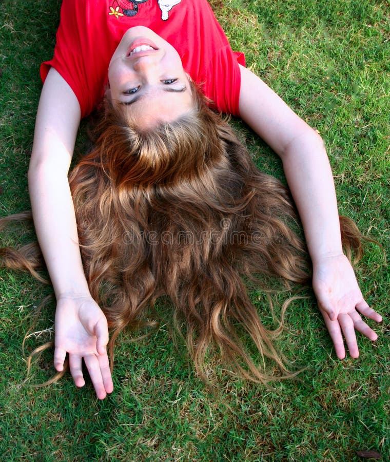 Pretty Girl on Grass