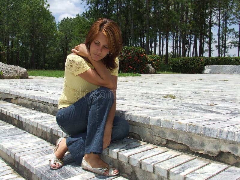 Pretty girl meditating