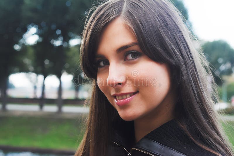 Pretty girl in park