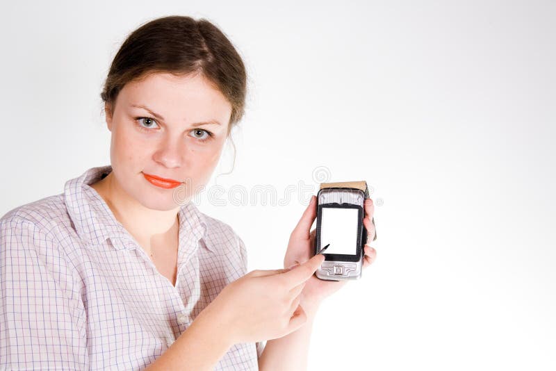 Pretty girl with a smartphone