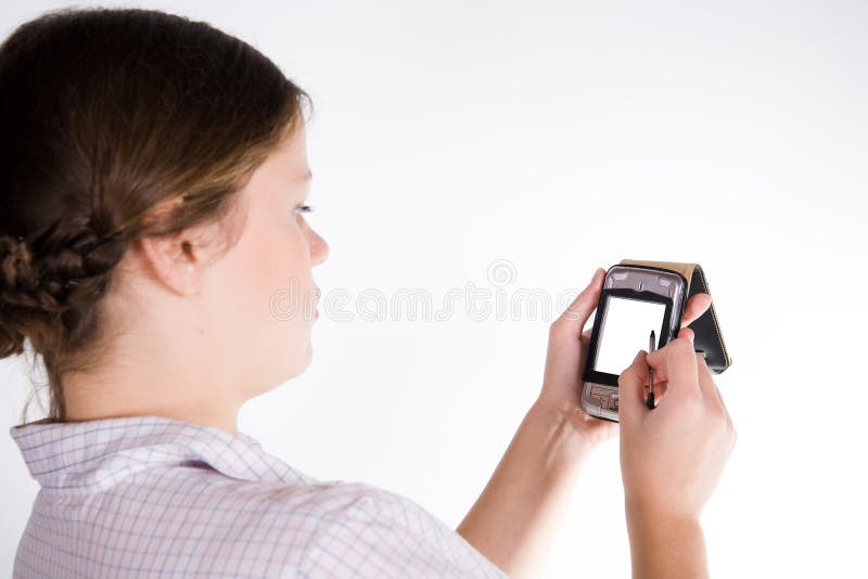 Pretty girl with a smartphone