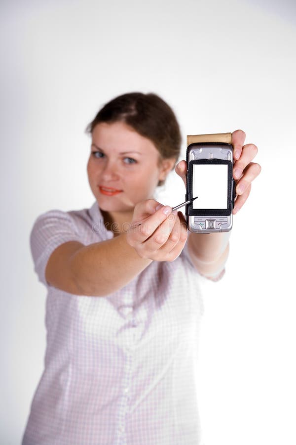 Pretty girl with a smartphone