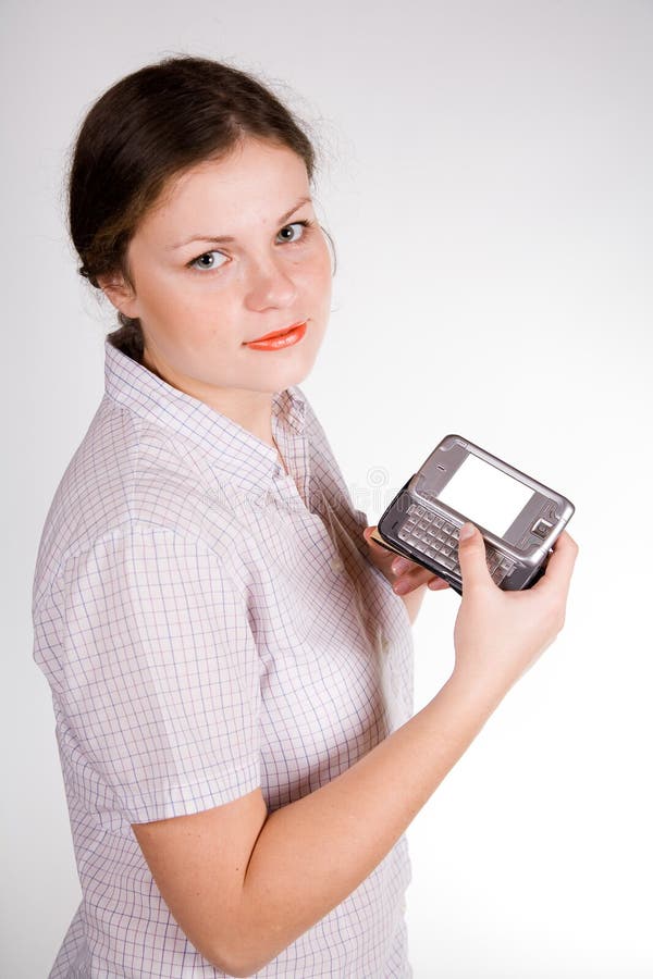 Pretty girl with a smartphone