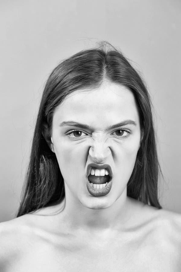 Pretty angry girl stock image. Image of grimace, sexi - 132821843