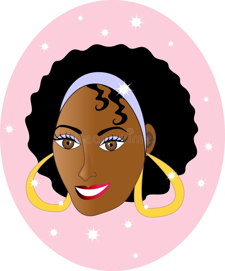 Pretty Happy Girl Smiling. royalty free illustration