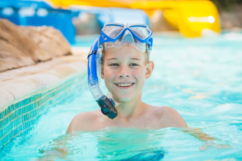 Pretty kid in swimming pool stock photo Pretty kid in swimming pool stock photo