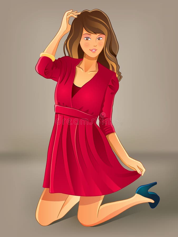 Lady Red Dress Stock Illustrations 15,468 Lady Red Dress Stock