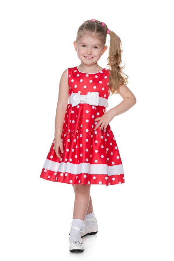 531 Little Girl Polka Dot Dress Studio Stock Photos - Free & Royalty ...